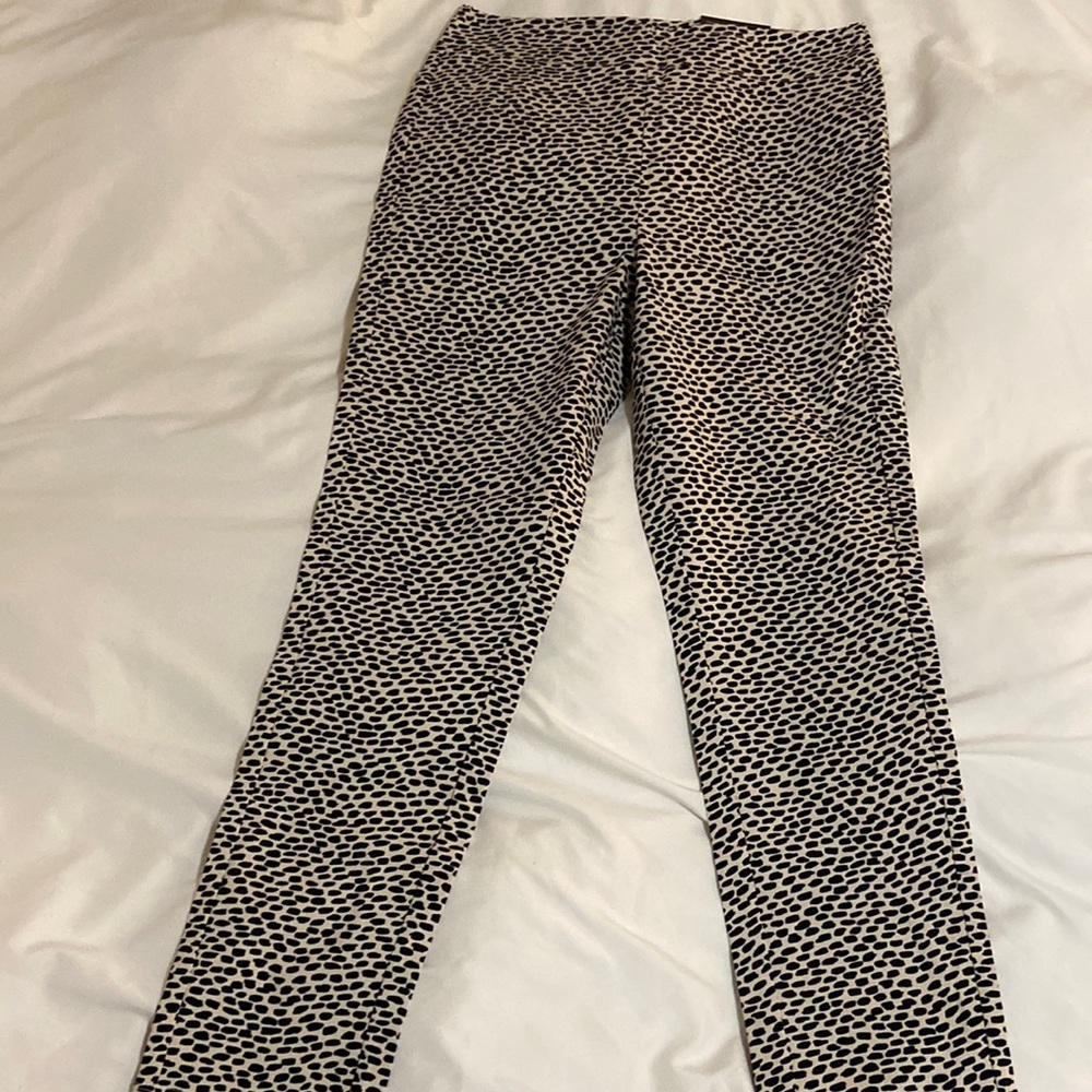Cropped High Rise Stretch Animal Spot Work Pants